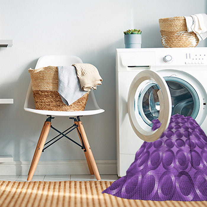 Machine Washable Transitional Purple Rug in a Washing Machine, wshpat2008pur