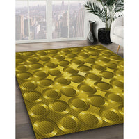 Patterned Dark Bronze Brown Rug, pat2008yw