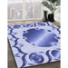 Machine Washable Transitional Royal Blue Rug in a Family Room, wshpat2009blu