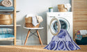 Machine Washable Transitional Royal Blue Rug in a Washing Machine, wshpat2009blu