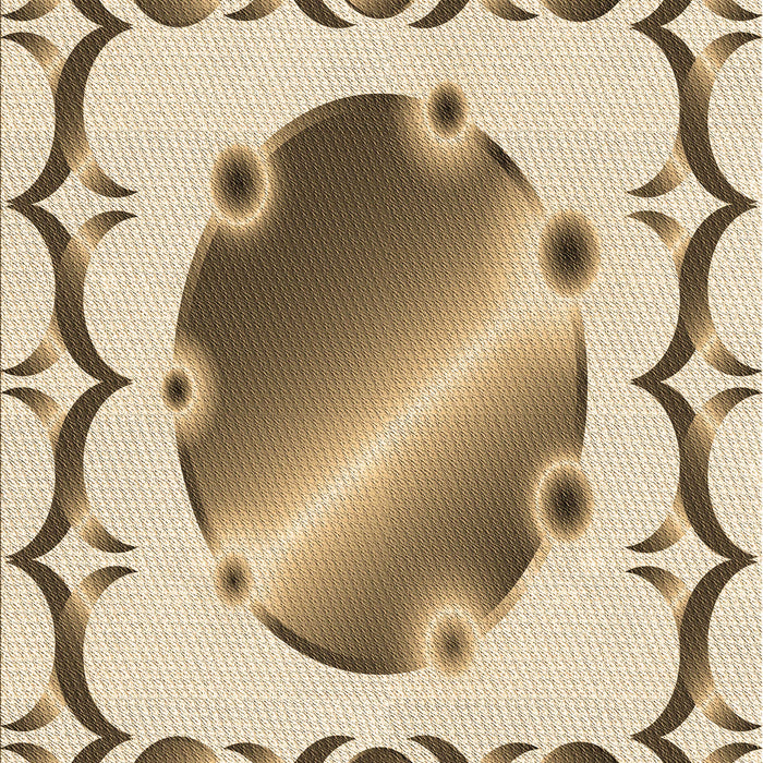 Patterned Khaki Gold Rug, pat2009brn