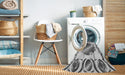 Machine Washable Transitional Smokey Gray Rug in a Washing Machine, wshpat2009gry