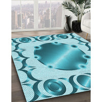 Patterned Blue Rug, pat2009lblu