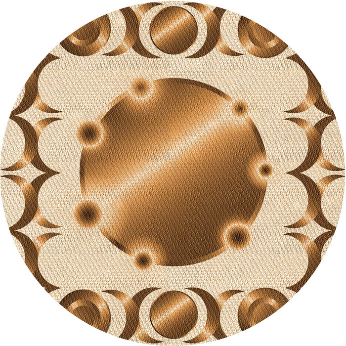 Square Patterned Pastel Orange Rug, pat2009org
