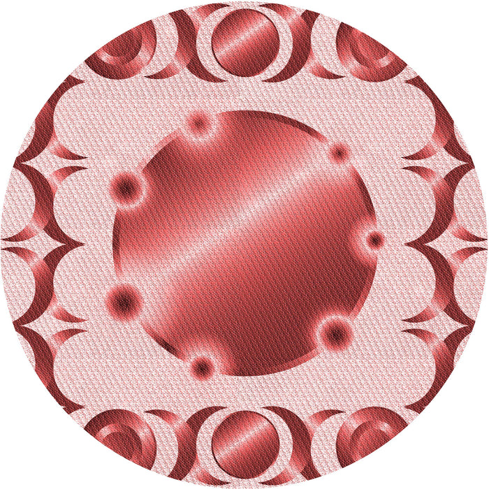 Square Patterned Red Rug, pat2009rd