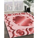 Machine Washable Transitional Red Rug in a Family Room, wshpat2009rd