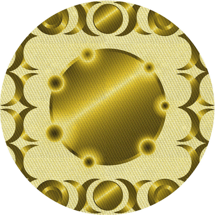 Square Machine Washable Transitional Dark Golden Brown Rug in a Living Room, wshpat2009yw