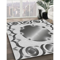 Patterned Platinum Gray Novelty Rug, pat2009