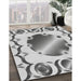 Patterned Platinum Gray Novelty Rug in Family Room, pat2009