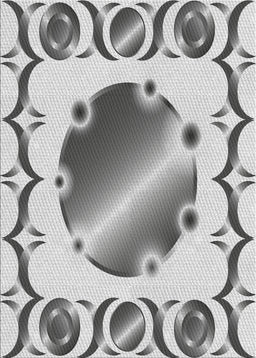 Patterned Platinum Gray Novelty Rug, pat2009