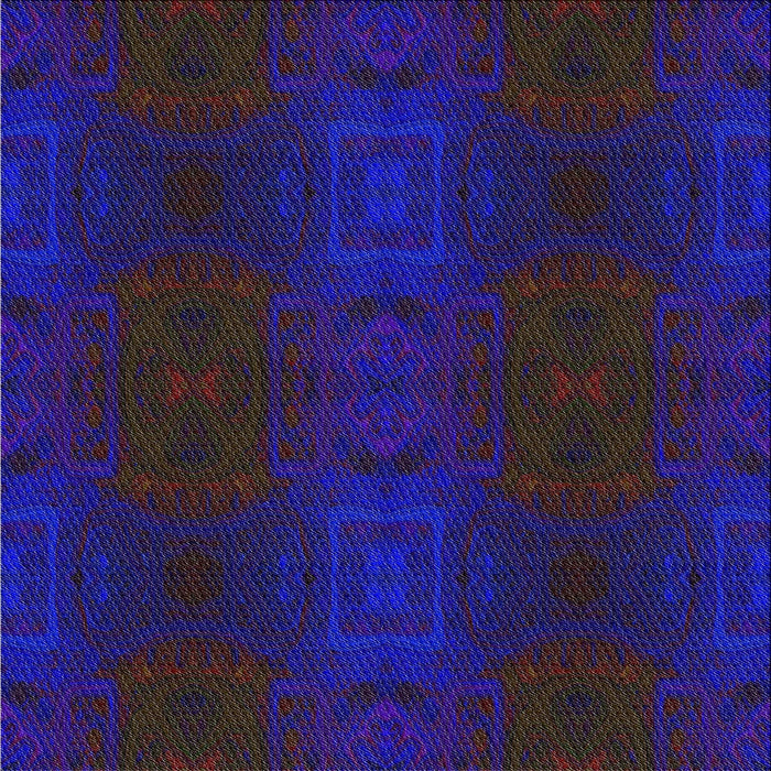 Square Patterned Purple Novelty Rug, pat200