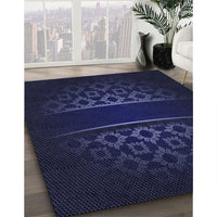 Patterned Night Blue Rug, pat201blu