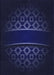 Machine Washable Transitional Night Blue Rug, wshpat201blu