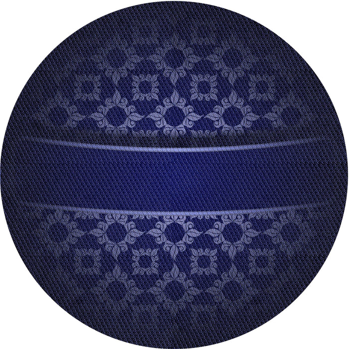 Square Machine Washable Transitional Night Blue Rug in a Living Room, wshpat201blu