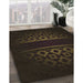 Patterned Black Rug in Family Room, pat201brn