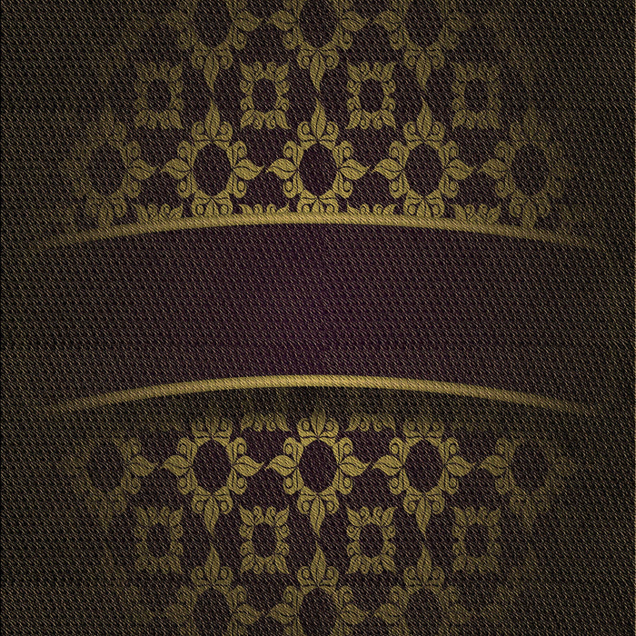 Patterned Black Rug, pat201brn