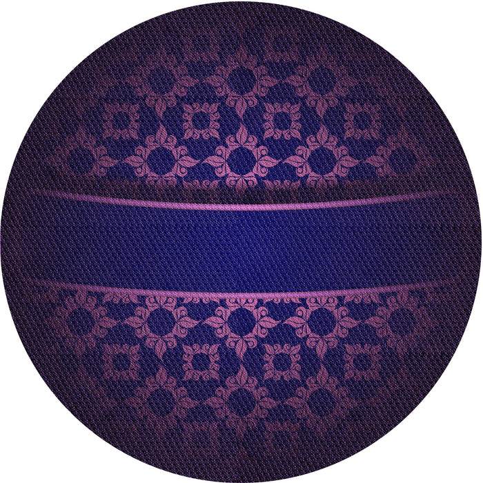 Square Patterned Night Blue Rug, pat201pur