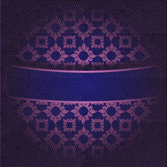 Round Patterned Night Blue Rug, pat201pur