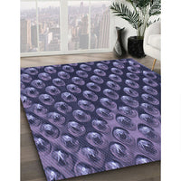 Patterned Medium Slate Blue Rug, pat2010blu