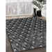 Patterned Silver Gray Rug in Family Room, pat2010gry