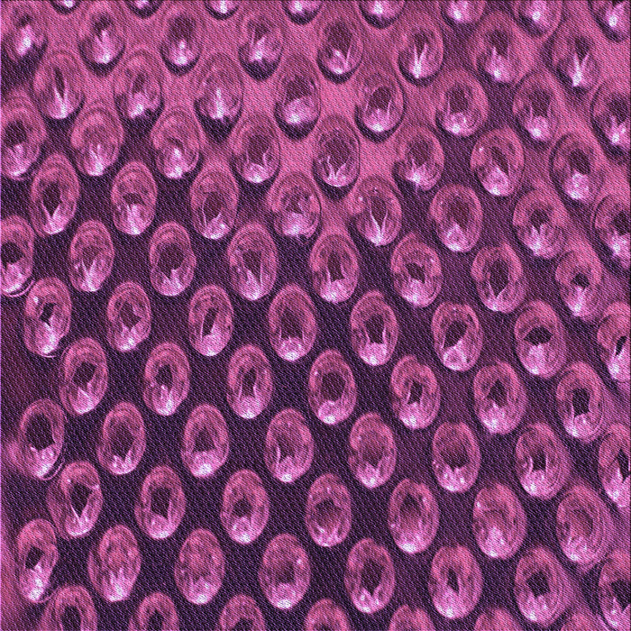 Round Patterned Neon Pink Rug, pat2010pur