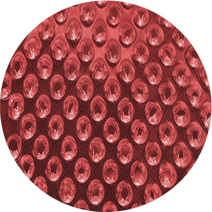 Square Patterned Tomato Red Rug, pat2010rd