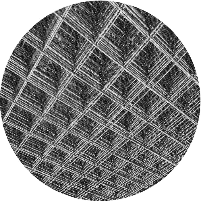 Square Patterned Charcoal Black Rug, pat2011gry