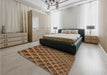 Patterned Bronze Brown Rug in a Bedroom, pat2011org