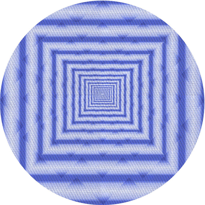 Square Patterned Blue Rug, pat2012blu