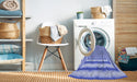 Machine Washable Transitional Blue Rug in a Washing Machine, wshpat2012blu