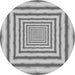 Square Patterned Platinum Silver Gray Rug, pat2012gry