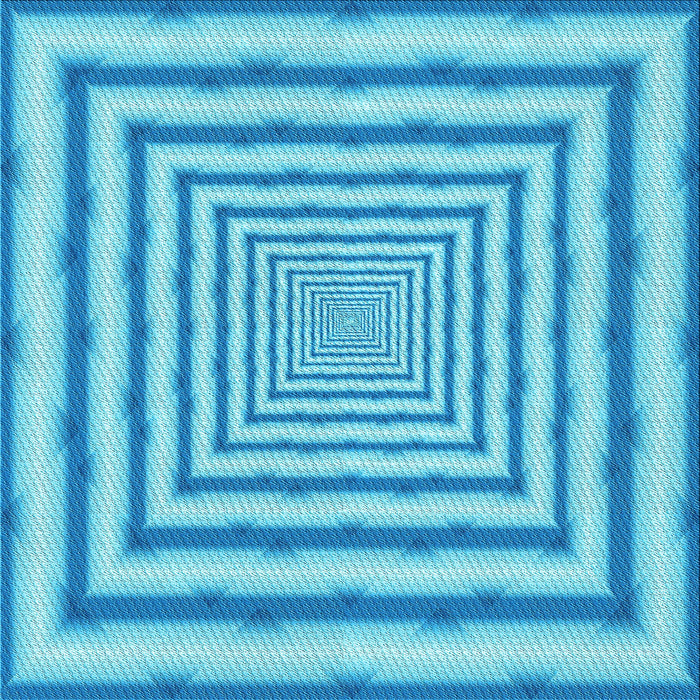 Round Patterned Deep Sky Blue Rug, pat2012lblu