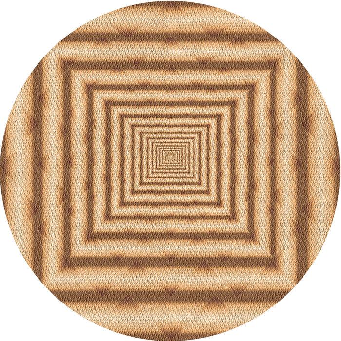 Square Patterned Yellow Orange Rug, pat2012org