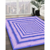 Patterned Mauve Purple Rug, pat2012pur