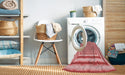 Machine Washable Transitional Pastel Pink Rug in a Washing Machine, wshpat2012rd