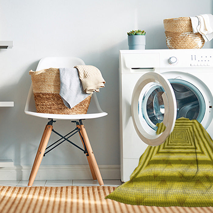 Machine Washable Transitional Yellow Rug in a Washing Machine, wshpat2012yw