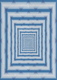 Machine Washable Transitional Light Day Blue Rug, wshpat2012