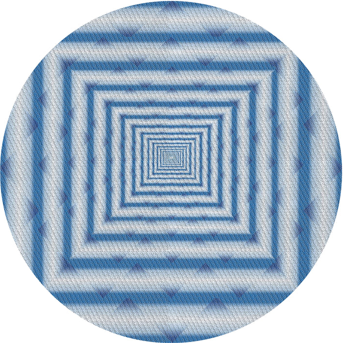 Square Machine Washable Transitional Light Day Blue Rug, wshpat2012