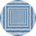 Square Machine Washable Transitional Light Day Blue Rug, wshpat2012