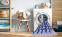 Machine Washable Transitional Blue Rug in a Washing Machine, wshpat2013blu