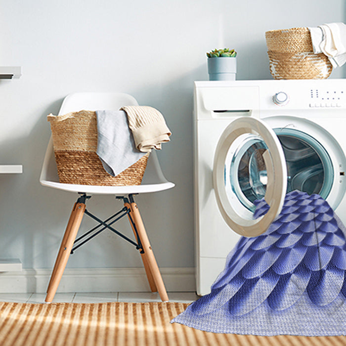 Machine Washable Transitional Blue Rug in a Washing Machine, wshpat2013blu