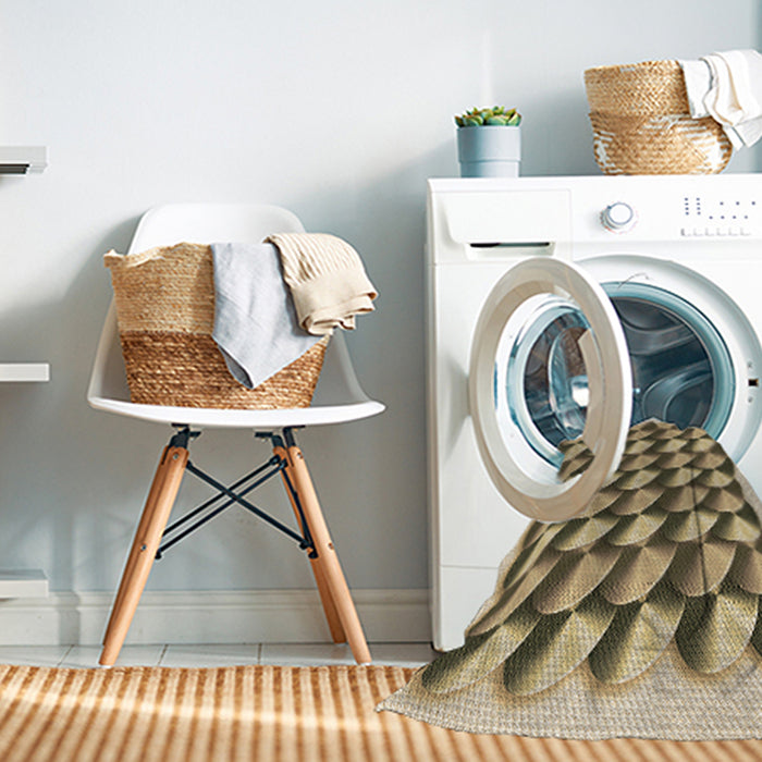 Machine Washable Transitional Oak Brown Rug in a Washing Machine, wshpat2013brn