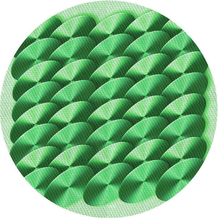 Square Patterned Jade Green Rug, pat2013grn