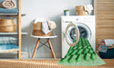 Machine Washable Transitional Jade Green Rug in a Washing Machine, wshpat2013grn