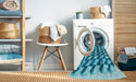 Machine Washable Transitional Bright Navy Blue Rug in a Washing Machine, wshpat2013lblu