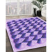 Machine Washable Transitional Mauve Purple Rug in a Family Room, wshpat2013pur