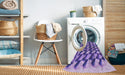 Machine Washable Transitional Mauve Purple Rug in a Washing Machine, wshpat2013pur