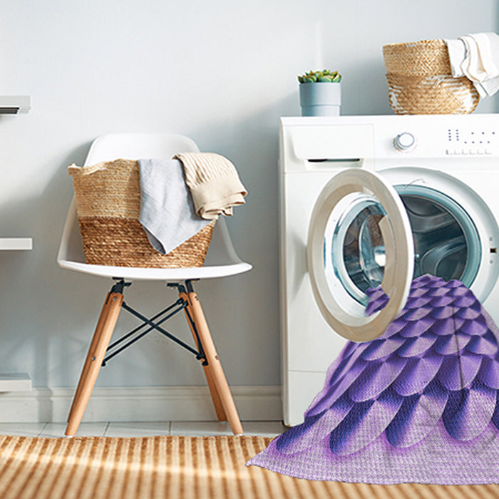 Machine Washable Transitional Mauve Purple Rug in a Washing Machine, wshpat2013pur