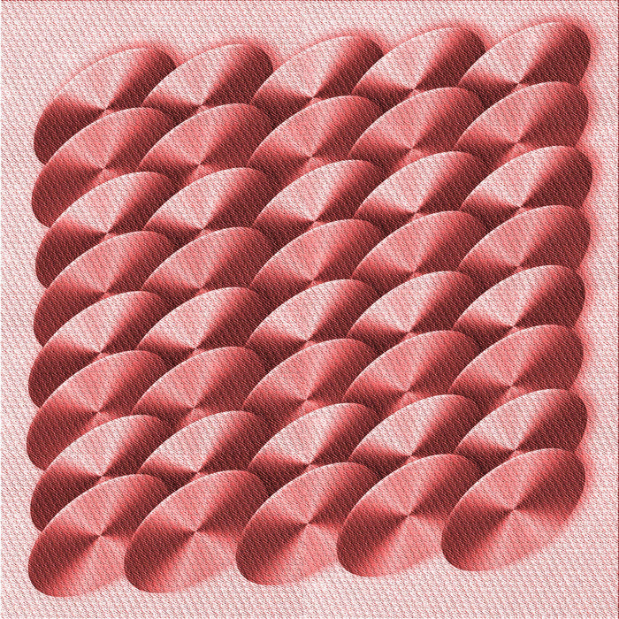 Round Patterned Pastel Pink Rug, pat2013rd