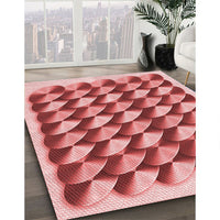 Patterned Pastel Pink Rug, pat2013rd